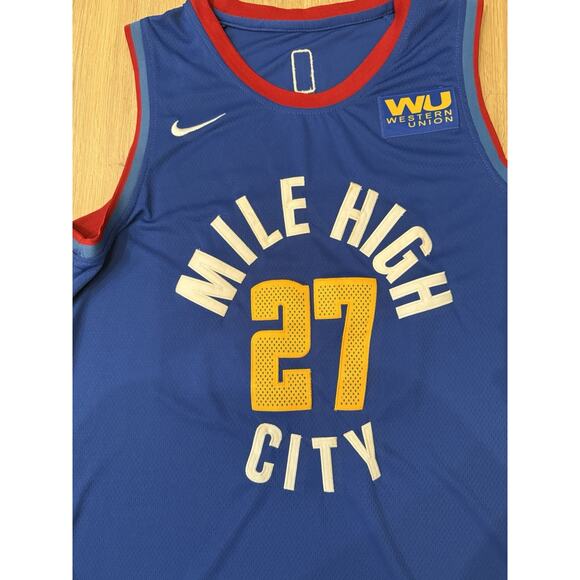 Denver Nuggets Mile High City Jersey Jamal Murray 27 Nike Swingman Size 50 - Picture 3 of 5